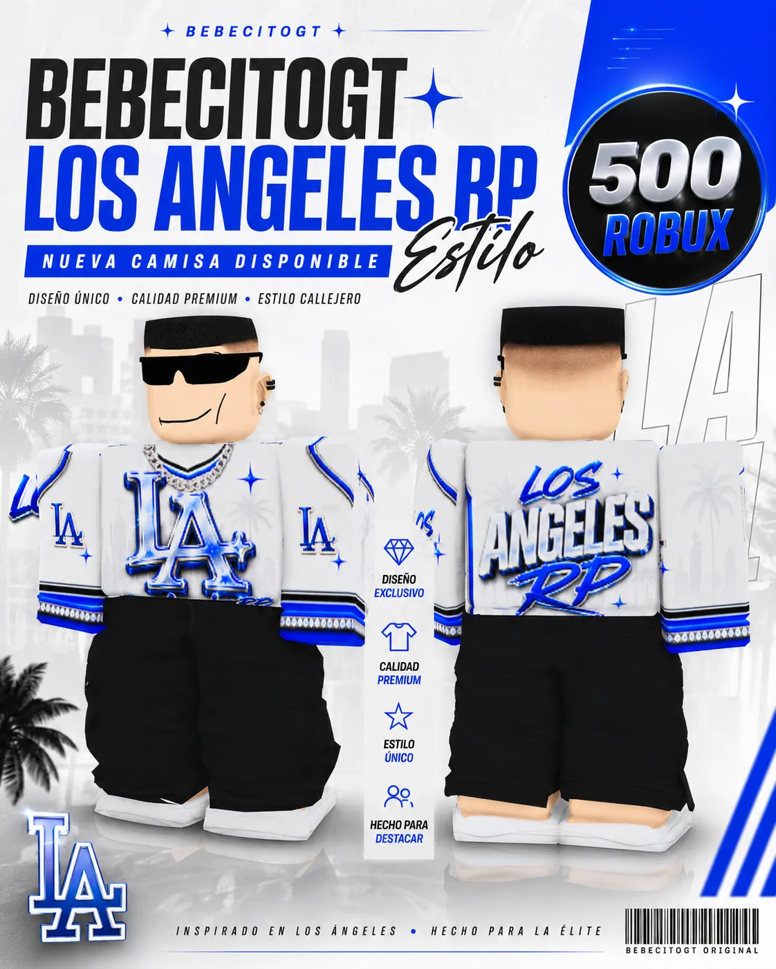 Artículo LA RP T-Shirt creado por BebecitoGT para Roblox